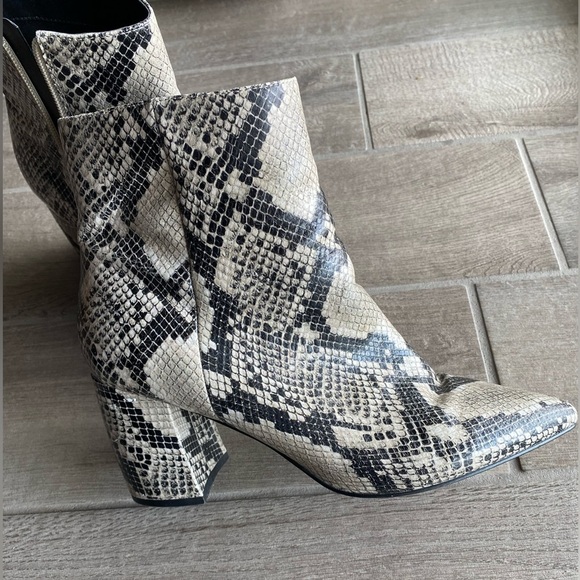 Marc Fisher Faux Snakeskin Ankle Boots - Picture 2 of 7